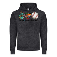 Vintage Black peace love baseball Vintage Hoodie - Artiststas