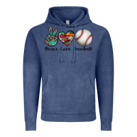 Vintage Denim peace love baseball Vintage Hoodie - Artiststas