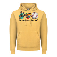 Vintage Mustard peace love baseball Vintage Hoodie - Artiststas