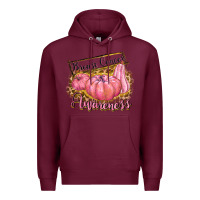 Burgundy breast cancer awareness Premium Hoodie - texasbilliewilder
