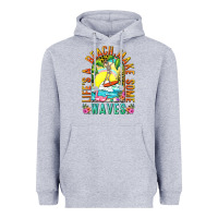 Heather Grey Life's a beach make some waves Heavyweight Hoodie - NancyCooperArtShop