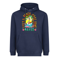 Navy Life's a beach make some waves Heavyweight Hoodie - NancyCooperArtShop