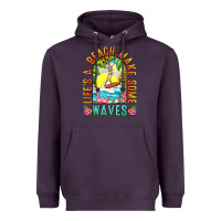Plum Life's a beach make some waves Heavyweight Hoodie - NancyCooperArtShop