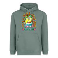 Sage Life's a beach make some waves Heavyweight Hoodie - NancyCooperArtShop