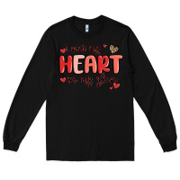 Black i wear my heart on my sleeve Long Sleeve Tee - MaliasSmallBusiness