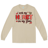 Mushroom i wear my heart on my sleeve Long Sleeve Tee - MaliasSmallBusiness