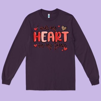 I Wear My Heart On My Sleeve Long Sleeve Tee Designed By Maliassmallbusiness