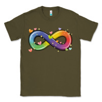 Army Green infinity symbol autism Classic Tee - MaliasSmallBusiness