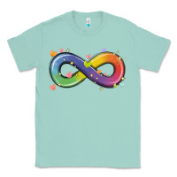 Seafoam infinity symbol autism Classic Tee - MaliasSmallBusiness