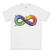 White infinity symbol autism Classic Tee - MaliasSmallBusiness