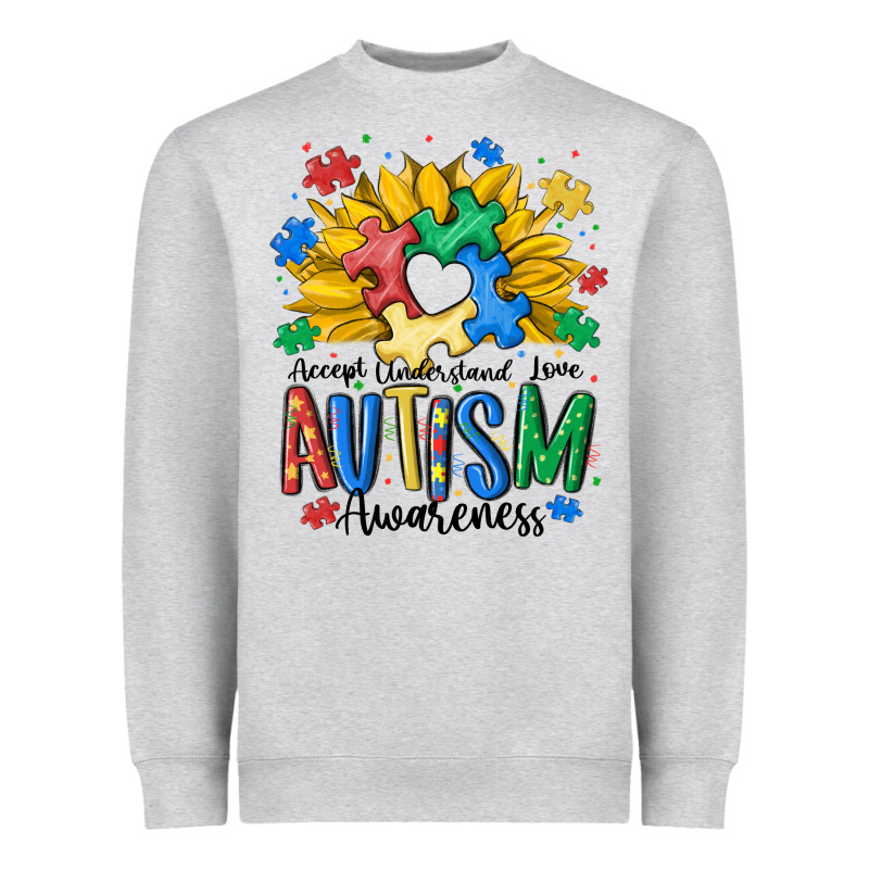 Accept Understand Love Awareness Heavyweight Sweatshirt by MaliasSmallBusiness | Teevron
