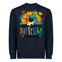 Navy accept understand love awareness Heavyweight Sweatshirt - MaliasSmallBusiness