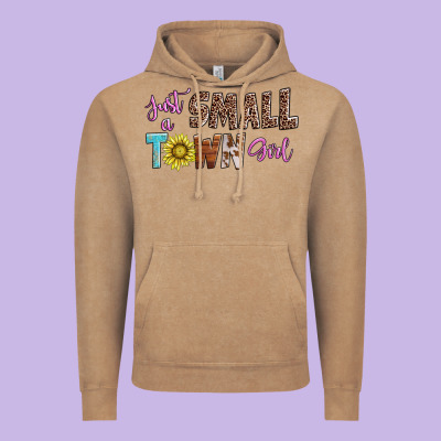 Just A Small Town Girl Vintage Hoodie Designed By Adodesignshop