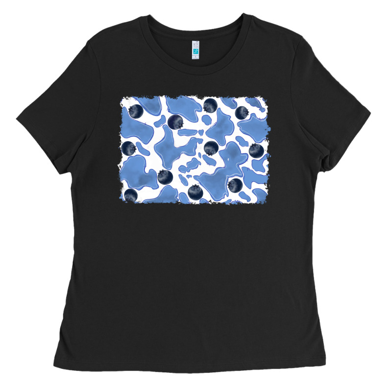 Distressed Blueberry Milkshake Cowhide Ladies Tee by RanaPortraitStore | Teevron