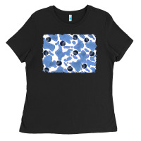 Black distressed blueberry milkshake cowhide Ladies Tee - RanaPortraitStore