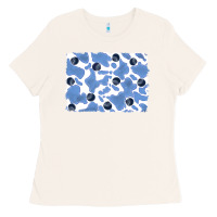 Bone distressed blueberry milkshake cowhide Ladies Tee - RanaPortraitStore