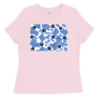 Bubblegum Pink distressed blueberry milkshake cowhide Ladies Tee - RanaPortraitStore
