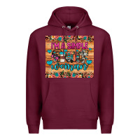 Burgundy i'm a simple woman Premium Hoodie - JahusDesignShop