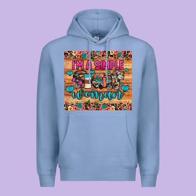 I'm A Simple Woman Premium Hoodie Designed By Jahusdesignshop