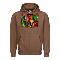 Chestnut one love juneteenth Zipper Hoodie - LillyAllenDesigns