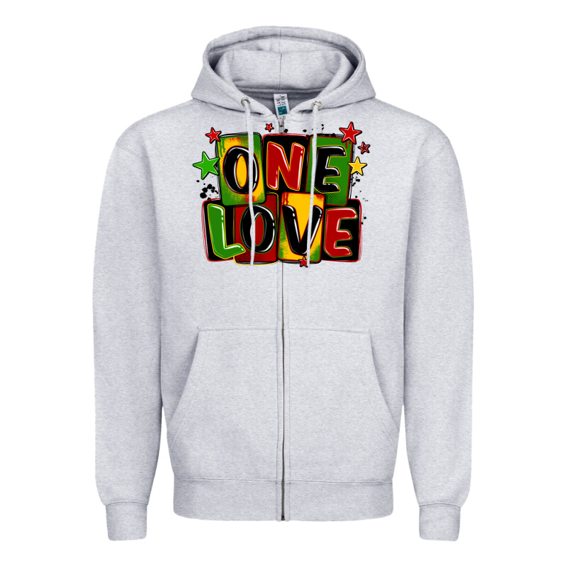 One Love Juneteenth Zipper Hoodie by LillyAllenDesigns | Teevron