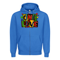 True Royal one love juneteenth Zipper Hoodie - LillyAllenDesigns