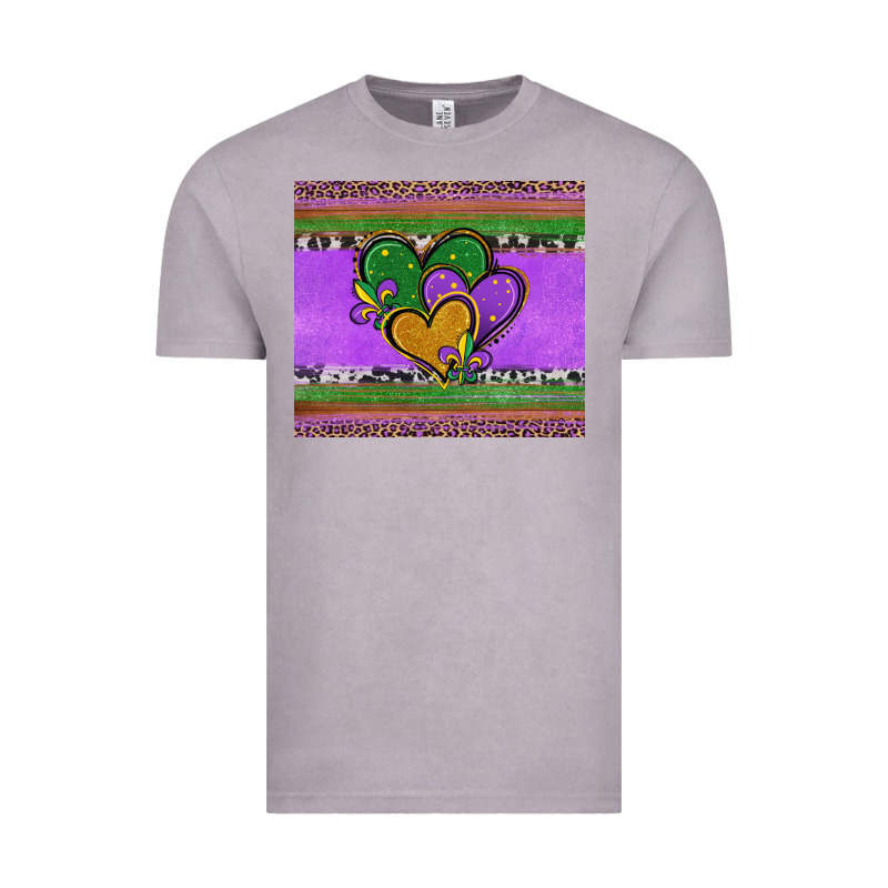 Mardi Gras Hearts And Fleur De Lis Vintage Tee by Jasminsmagicworld | Teevron