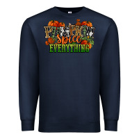 Navy pumpkin spice everything fall Premium Sweatshirt - NancyCooperArtShop