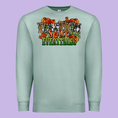 Pumpkin Spice Everything Fall Premium Sweatshirt Designed By Nancycooperartshop