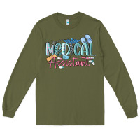 Army Green medical assistant nurse Long Sleeve Tee - MaliasSmallBusiness
