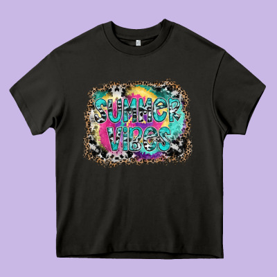 Summer Vibes Heavy Core Tee Designed By Sublimationcraftshop