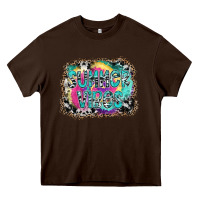 Chocolate Brown summer vibes Heavy Core Tee - SublimationCraftShop
