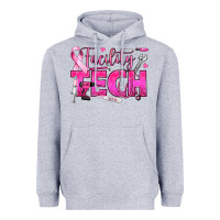 Heather Grey Breast Cancer Facility Tech Heavyweight Hoodie - texasbilliewilder