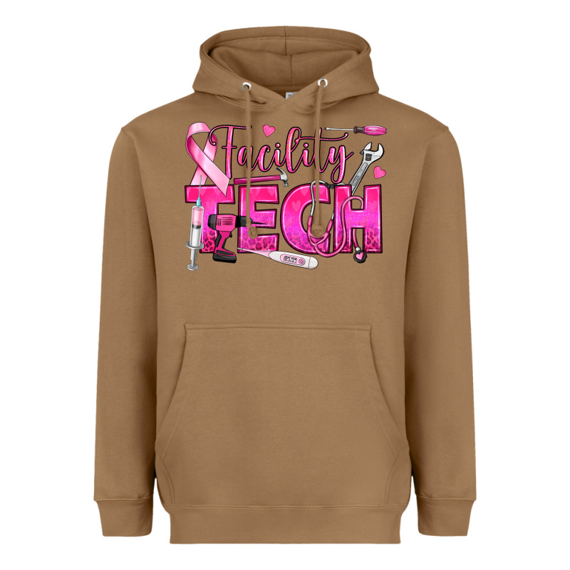 Breast Cancer Facility Tech Heavyweight Hoodie by texasbilliewilder | Teevron