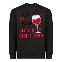 Black oh sip it's a girl's trip Heavyweight Sweatshirt - MaliasSmallBusiness