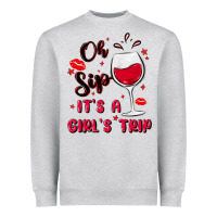 Oh Sip It's A Girl's Trip Heavyweight Sweatshirt | Teevron