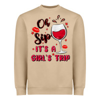 Mushroom oh sip it's a girl's trip Heavyweight Sweatshirt - MaliasSmallBusiness