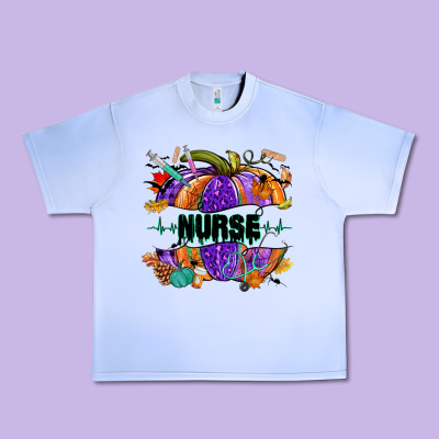 Halloween Nurse Pumpkin Urban Heavy Tee Designed By Nancycooperartshop