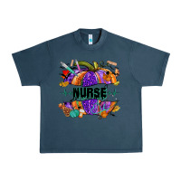 Midnight Navy halloween nurse pumpkin Urban Heavy Tee - NancyCooperArtShop