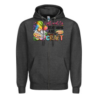 Charcoal Heather i just want to stay home and craft Zipper Hoodie - LillyAllenDesigns
