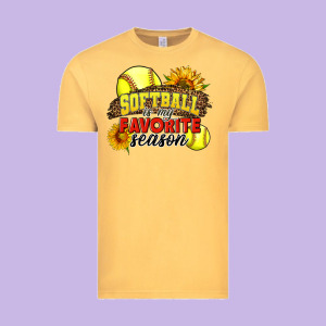 Softball Is My Favorite Season Vintage Tee Designed By Lillyallendesigns