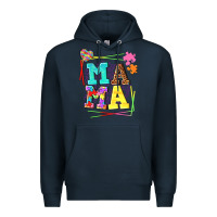 Navy Autism Mama Premium Hoodie - NancyCooperArtShop