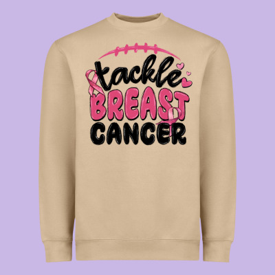 Tackle Breast Cancer Heavyweight Sweatshirt Designed By Maliassmallbusiness