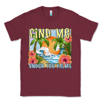 Burgundy find me under the palms Classic Tee - MaliasSmallBusiness