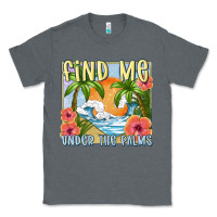 Charcoal Heather find me under the palms Classic Tee - MaliasSmallBusiness