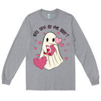 Heather Grey will you be my boo Long Sleeve Tee - MaliasSmallBusiness