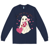 Navy will you be my boo Long Sleeve Tee - MaliasSmallBusiness
