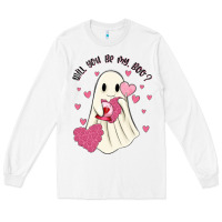 White will you be my boo Long Sleeve Tee - MaliasSmallBusiness