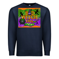 Navy bad witch vibes Premium Sweatshirt - NancyCooperArtShop