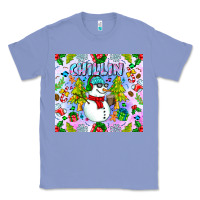 Colony Blue Chillin Snow Classic Tee - CowhideDigitalArt